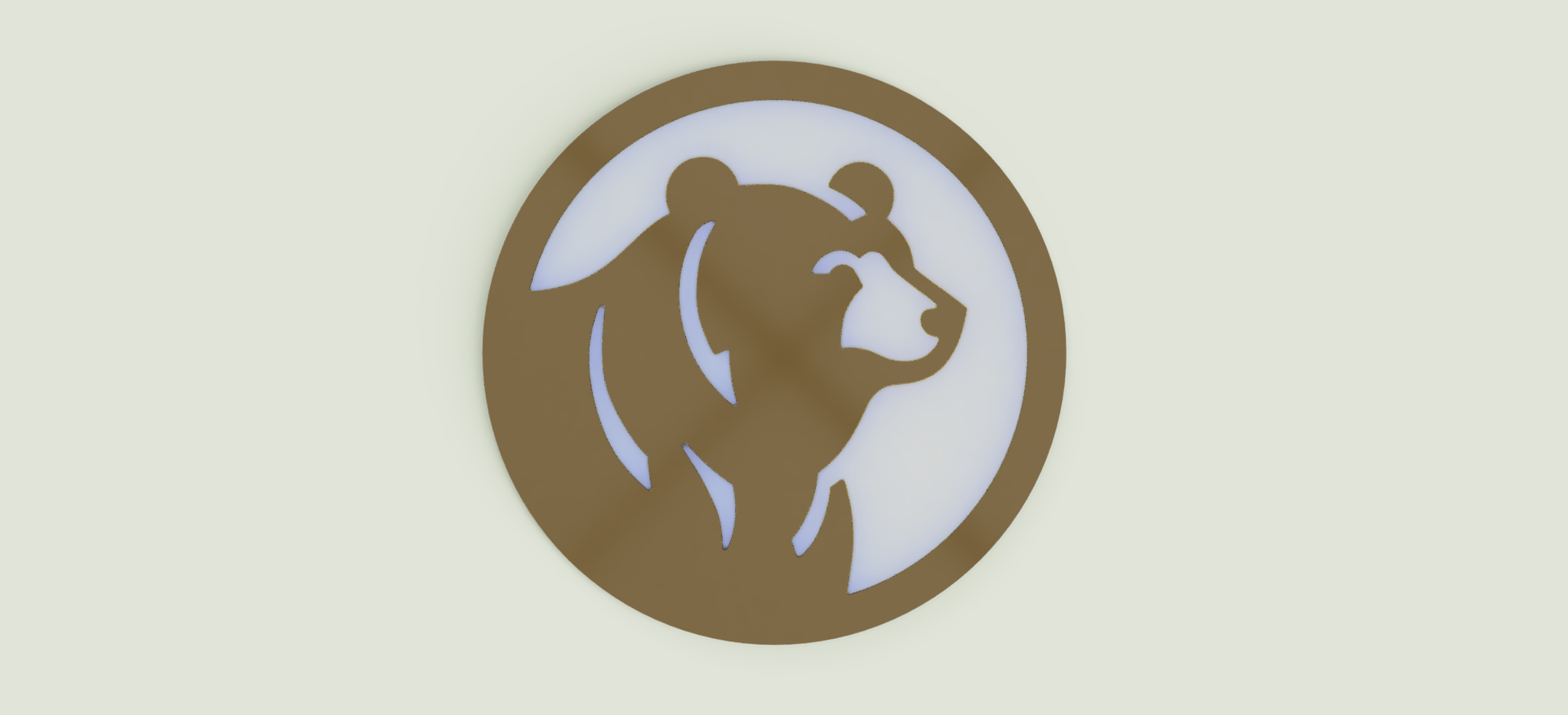 Colored bear logo by tovi download free stl model printables