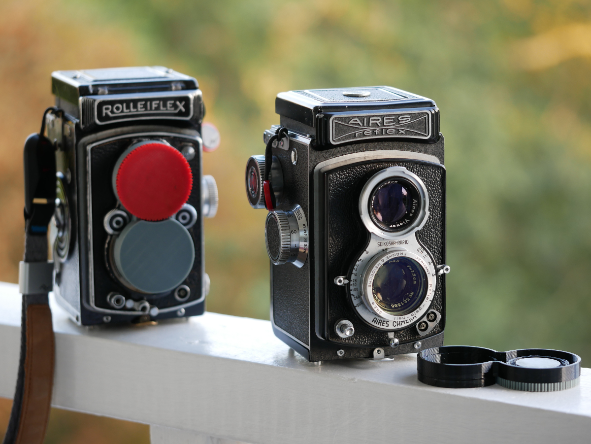Version 1: Lens cap for TLR with mounted filter, bayonet 1 (Aires reflex, Rolleicord, Rolleiflex, Yashica, Minolta)