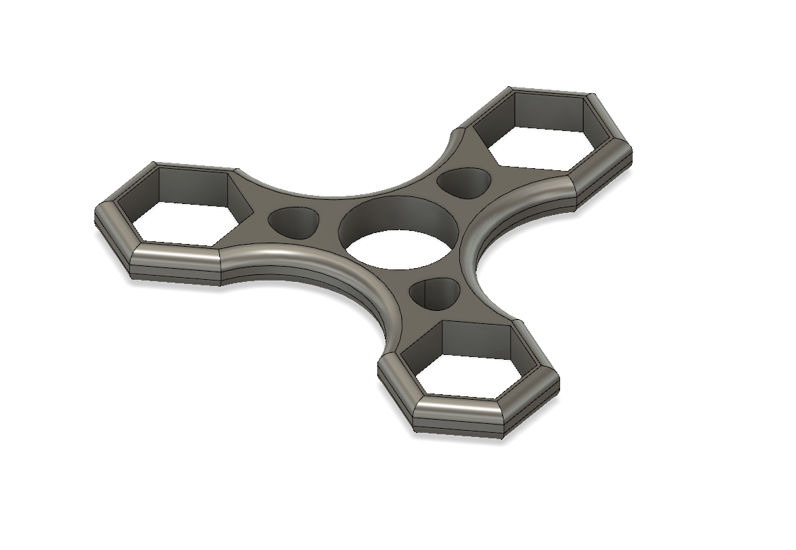 Fidget spinner with weights.