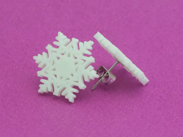 Stud earrings snowflake 1