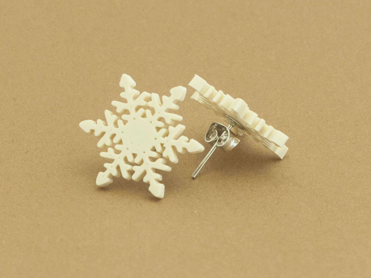 Stud earrings snowflake 2