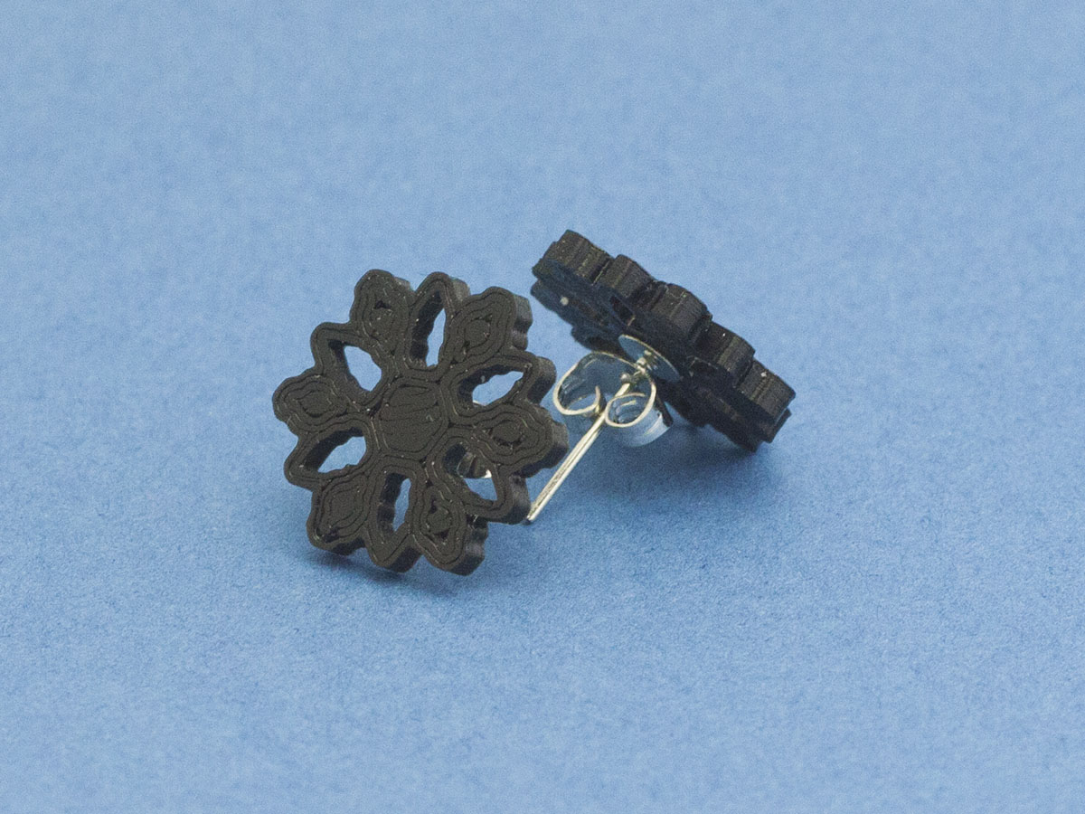 Stud earrings snowflake 4