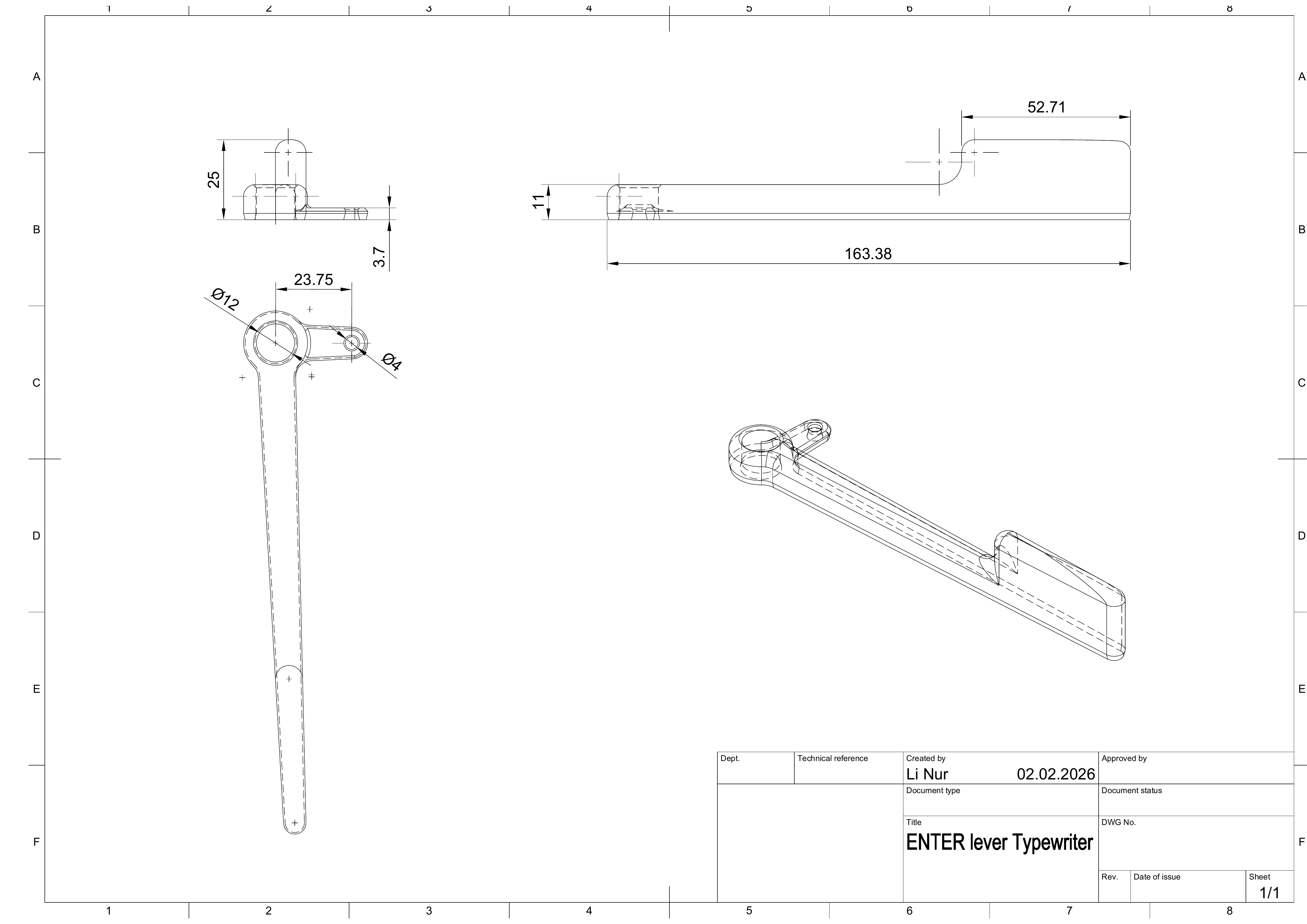 ENTER lever Typewriter — thumbnail 2