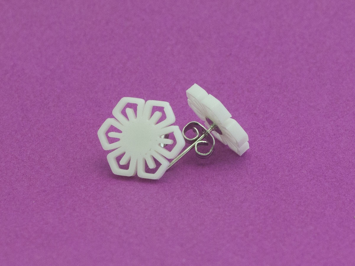 Stud earrings snowflake 6