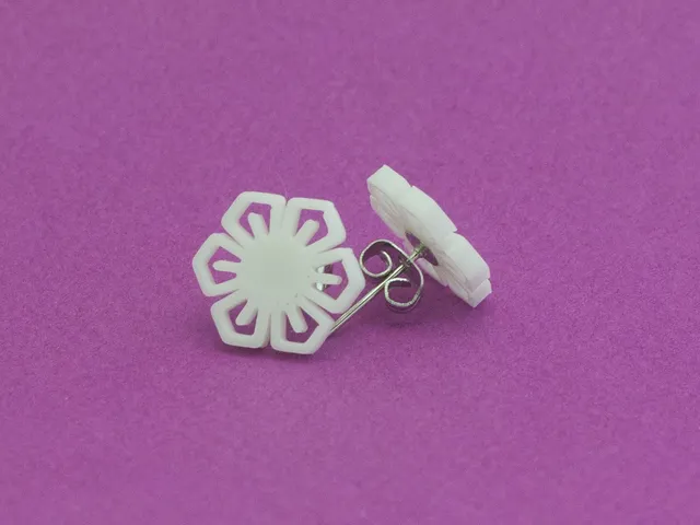 Stud earrings snowflake 6