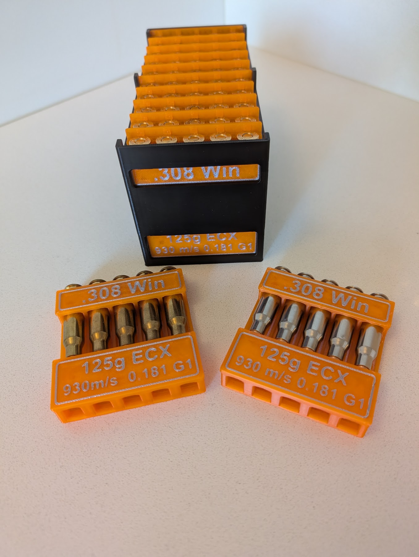 .308 Ammo Clips with Box and Labels