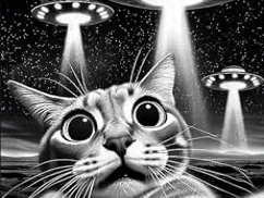 Cat vs Alien selfie hueforge