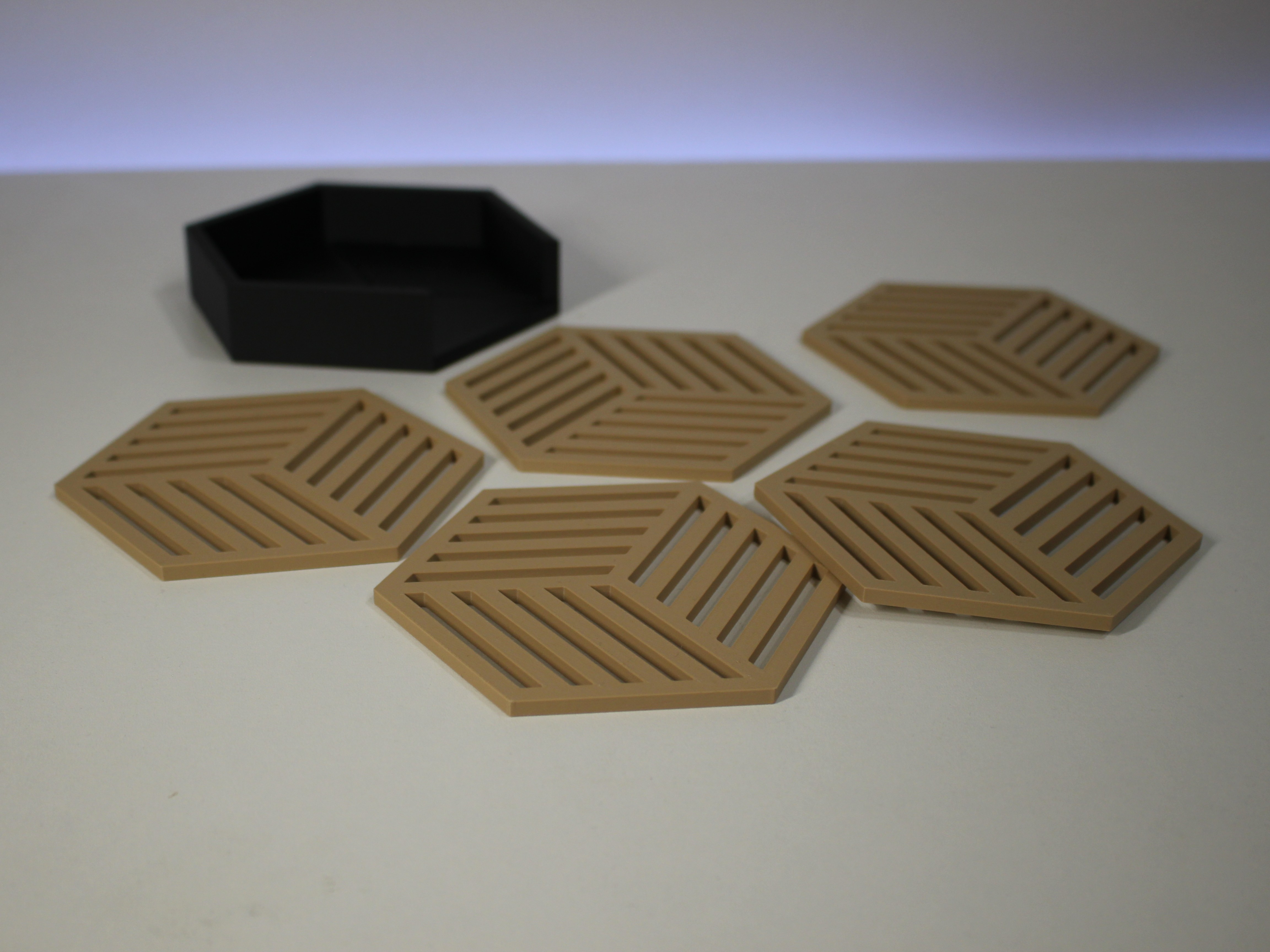 Miniatura 3 do modelo 3D Coaster Set with Holder