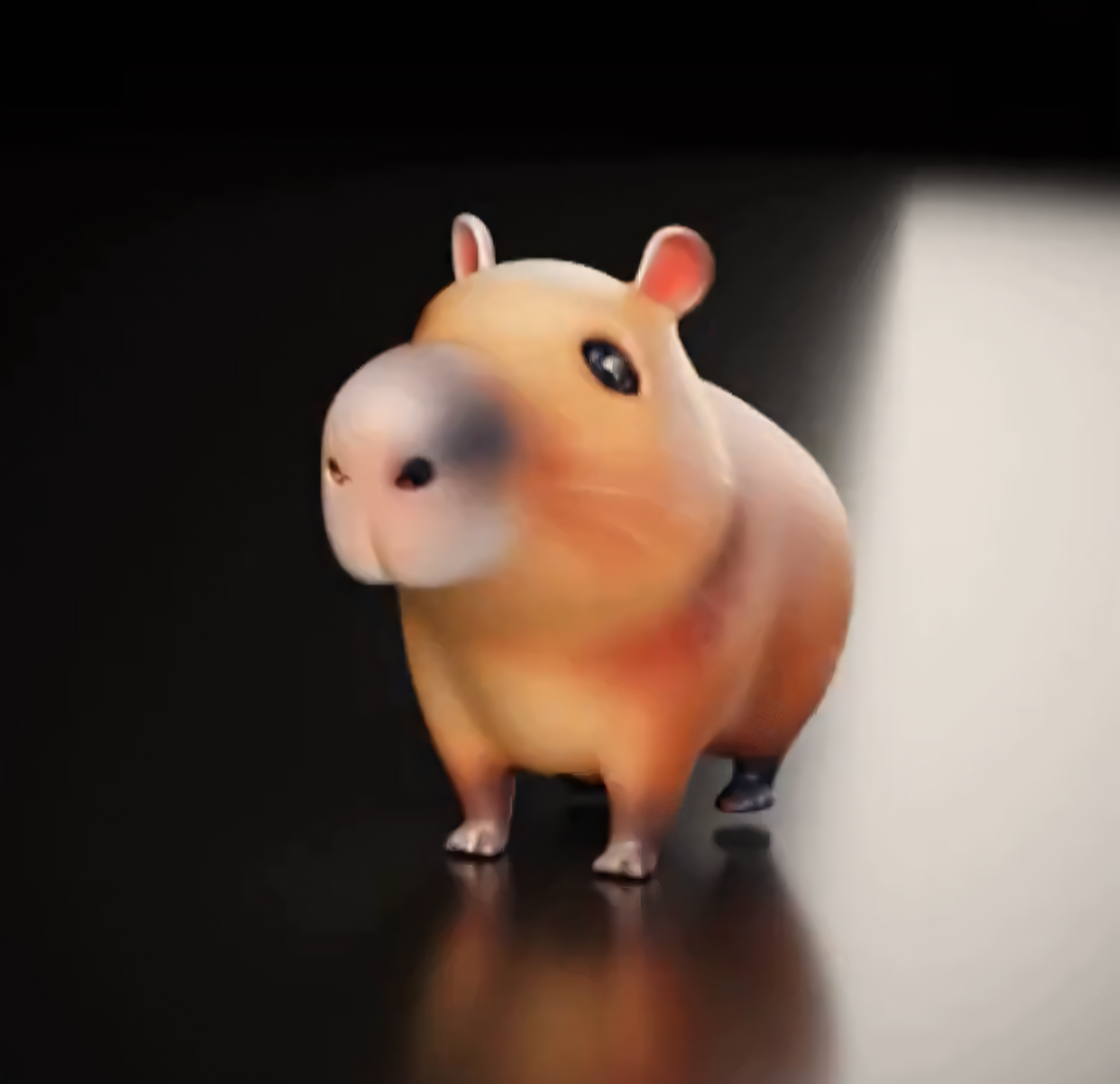 Miniatura 4 do modelo 3D Cute Capybara Keychain