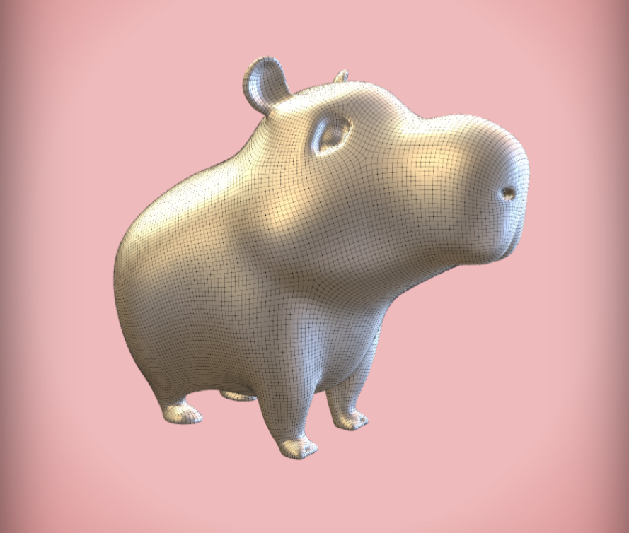 Miniatura 5 do modelo 3D Cute Capybara Keychain