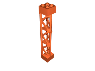Lego Compatible (95347.dat) Support 2 x 2 x 10 Girder Triangular 3