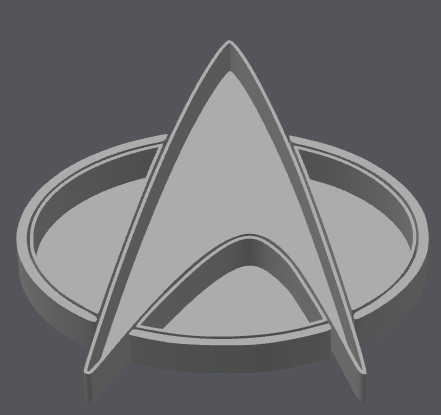Star Trek TNG Com Badge Tray