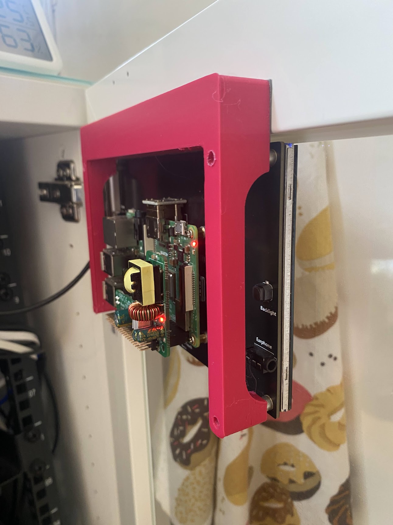 7-inch LCD Pi Display-H Flush/ Overhang Mount for Besta Cabinet