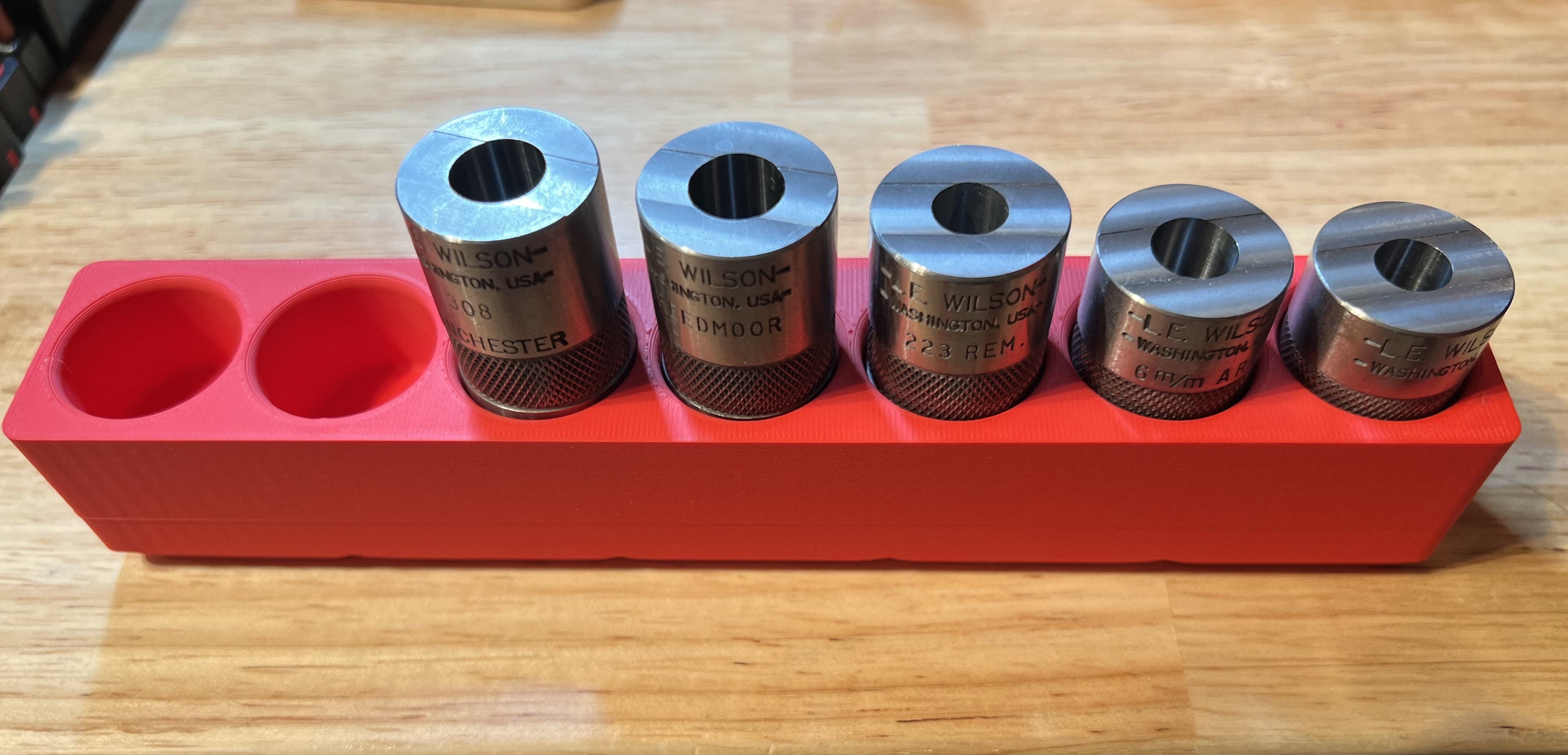 Gridfinity Reloading Tool Holder Block for L.E. Wilson Case Gauges