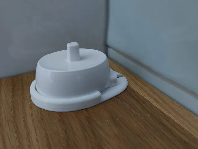 Oral-b toothbrush holder sunk in countertop