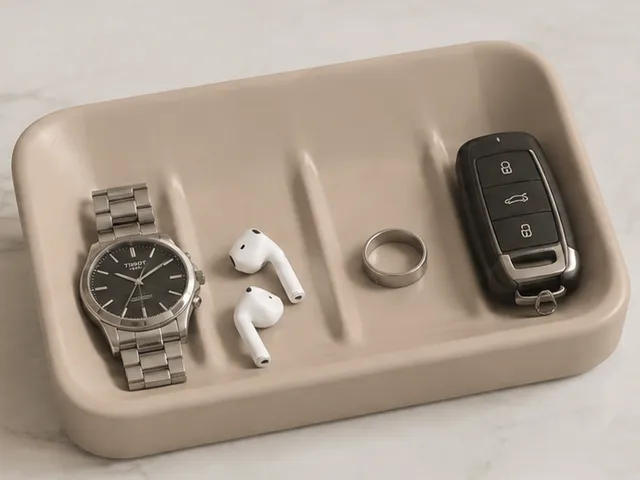 Accessory tray pebble optic collection