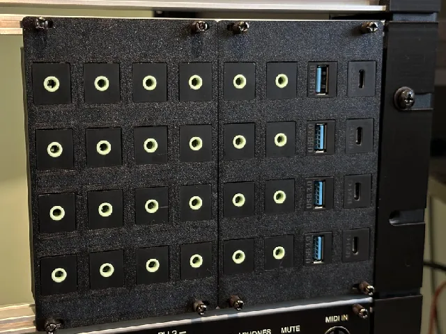 Eurorack Patchbay / Pass Through Panel using Keystone Jacks
