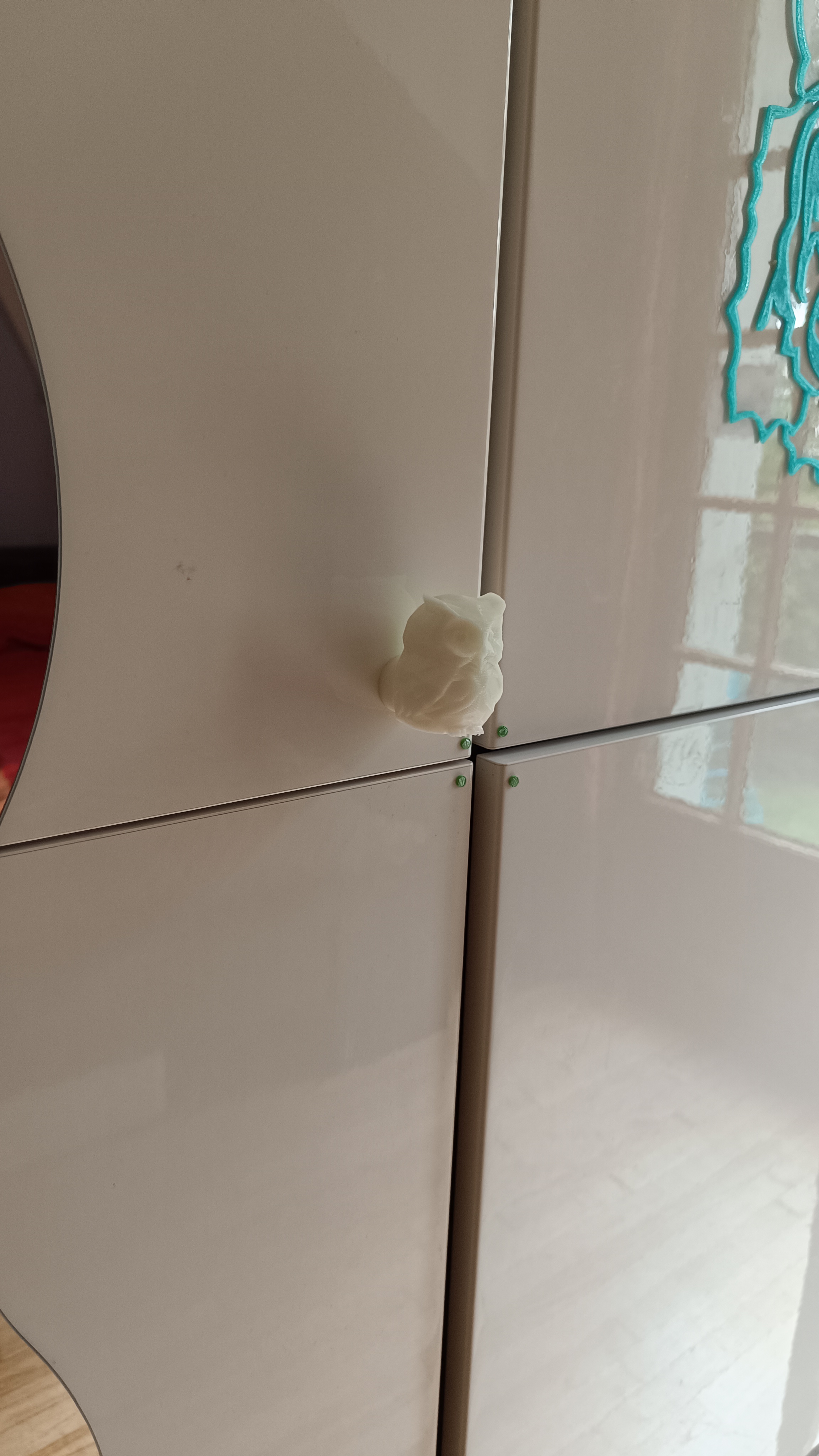 Owl door knob with nut space