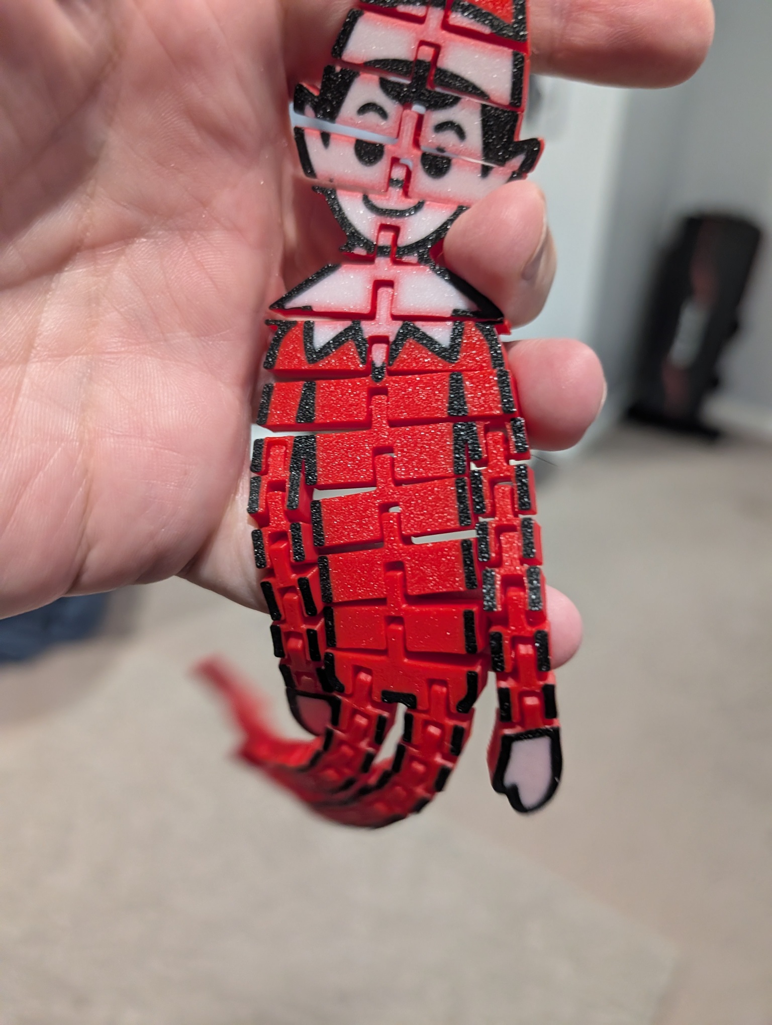 Creepy elf on a shelf flexi