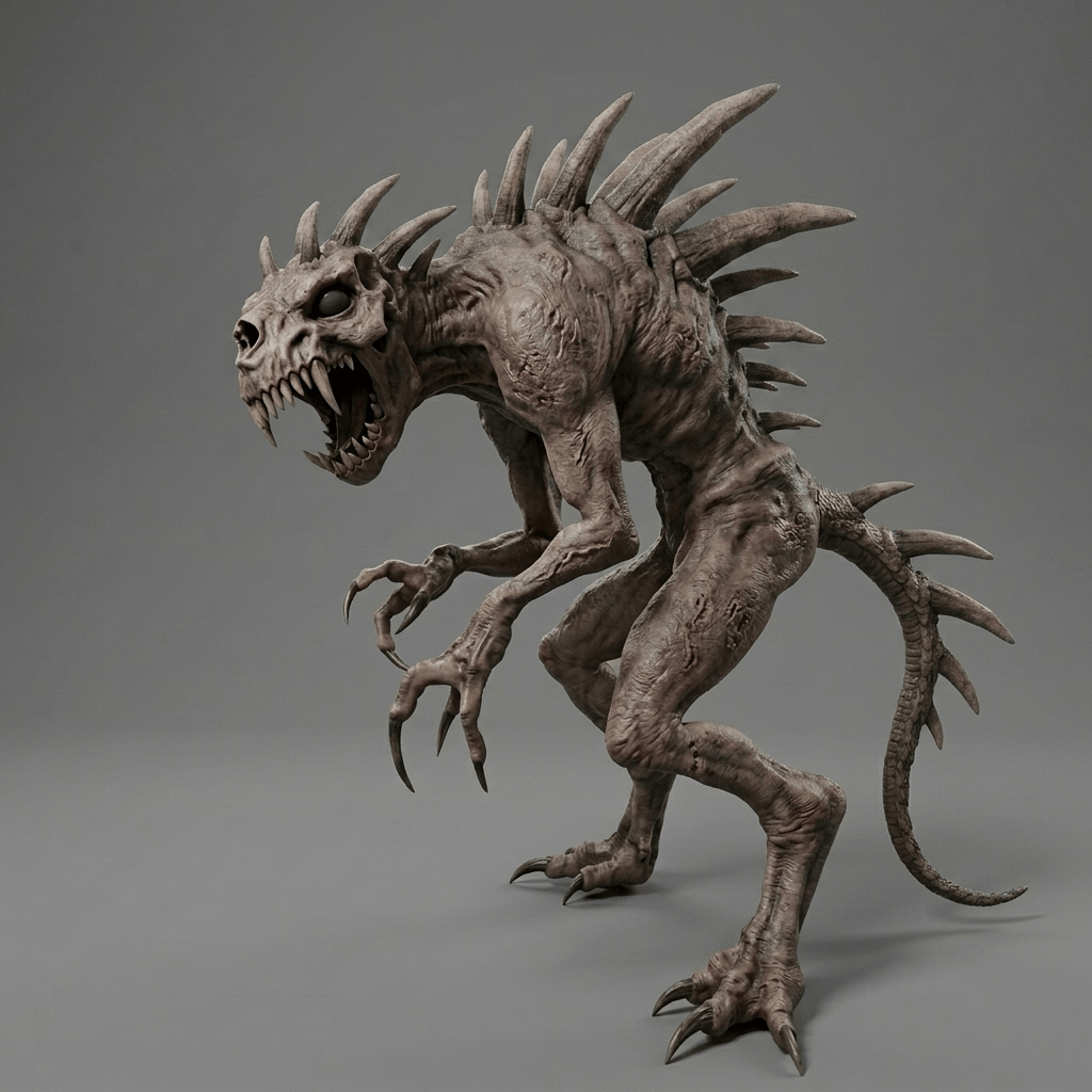 Paranormal Mystery Art - Cryptids - Mexican Chupacabra