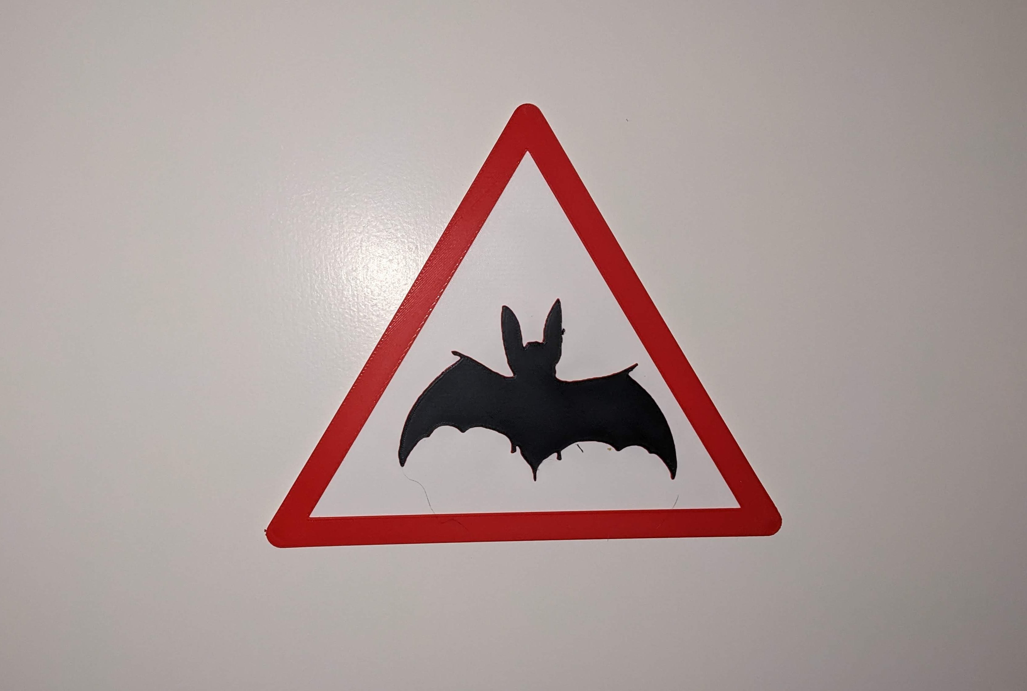 Bat warning sign