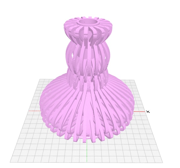 Lissajous large base vase. — miniatura 2