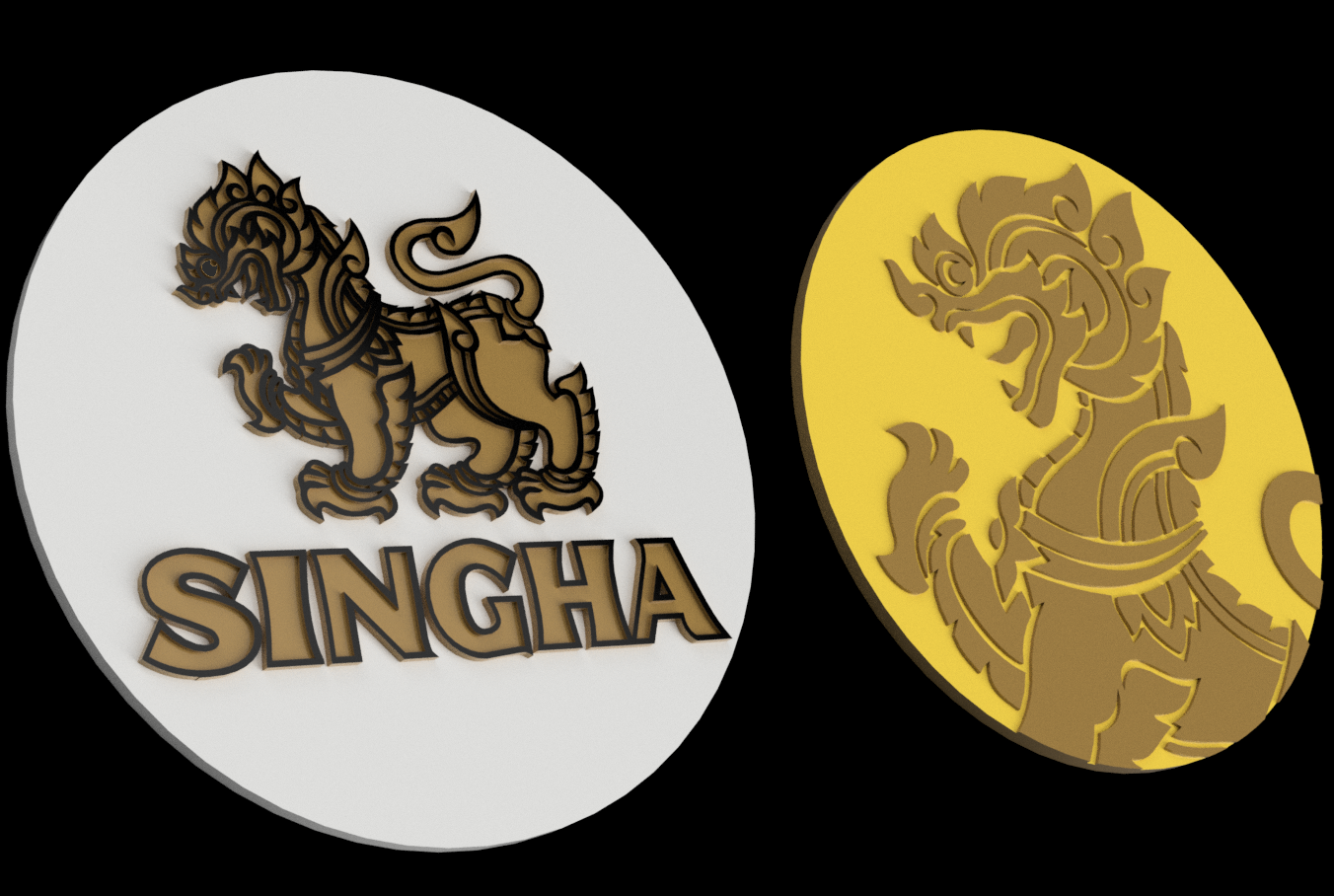 Singha Beer Coaster - Thailand