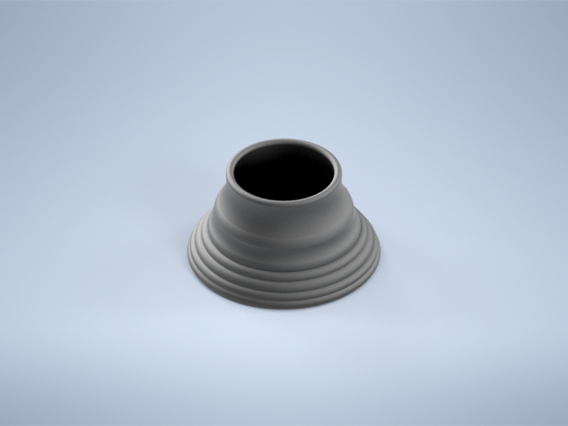 Flower pot with curves
