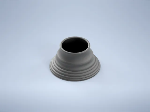 Flower pot with curves