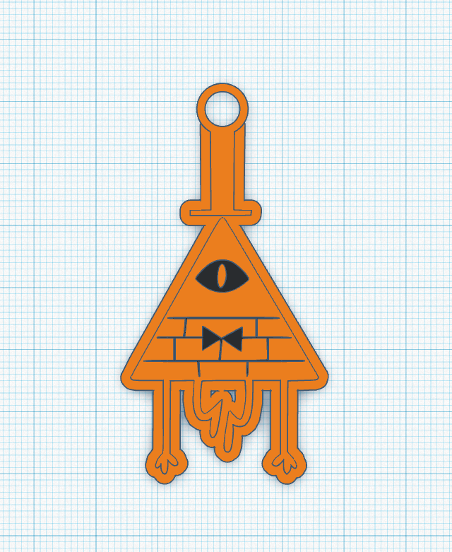 Bill Cipher Clave gravity falls llavero keychan
