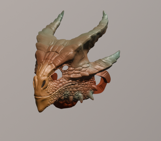 Copper Dragon Mask