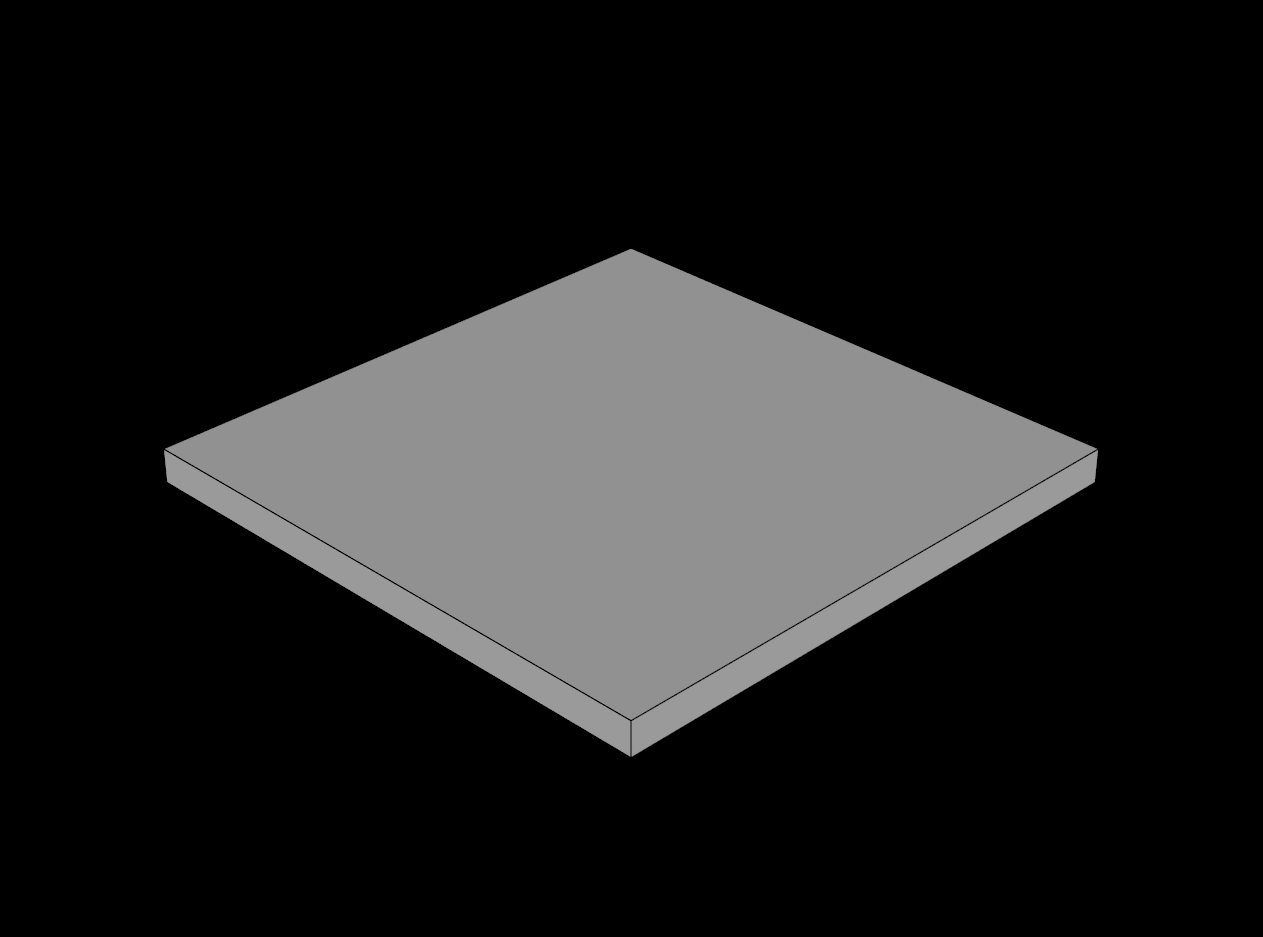 Lego Compatible (10202.dat) Tile  6 x  6 with Groove and Underside Studs