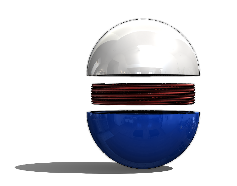 Miniatura 5 do modelo 3D Sphere with Spherical Thread Coupling