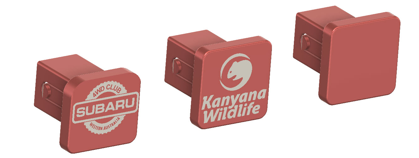 General purpose tow bar hitch cover, with logo