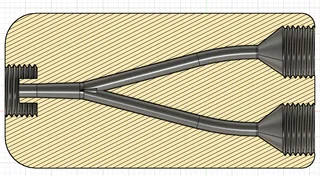 2 in 1 splitter in p1, x1 (y-splitter)
