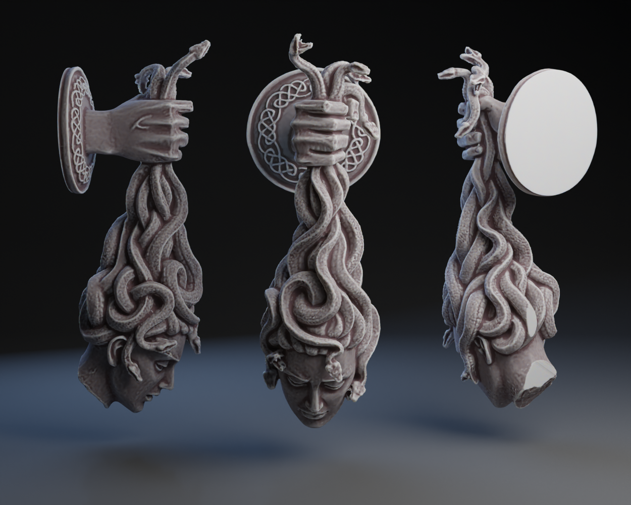 Hand Holding Medusa's Head