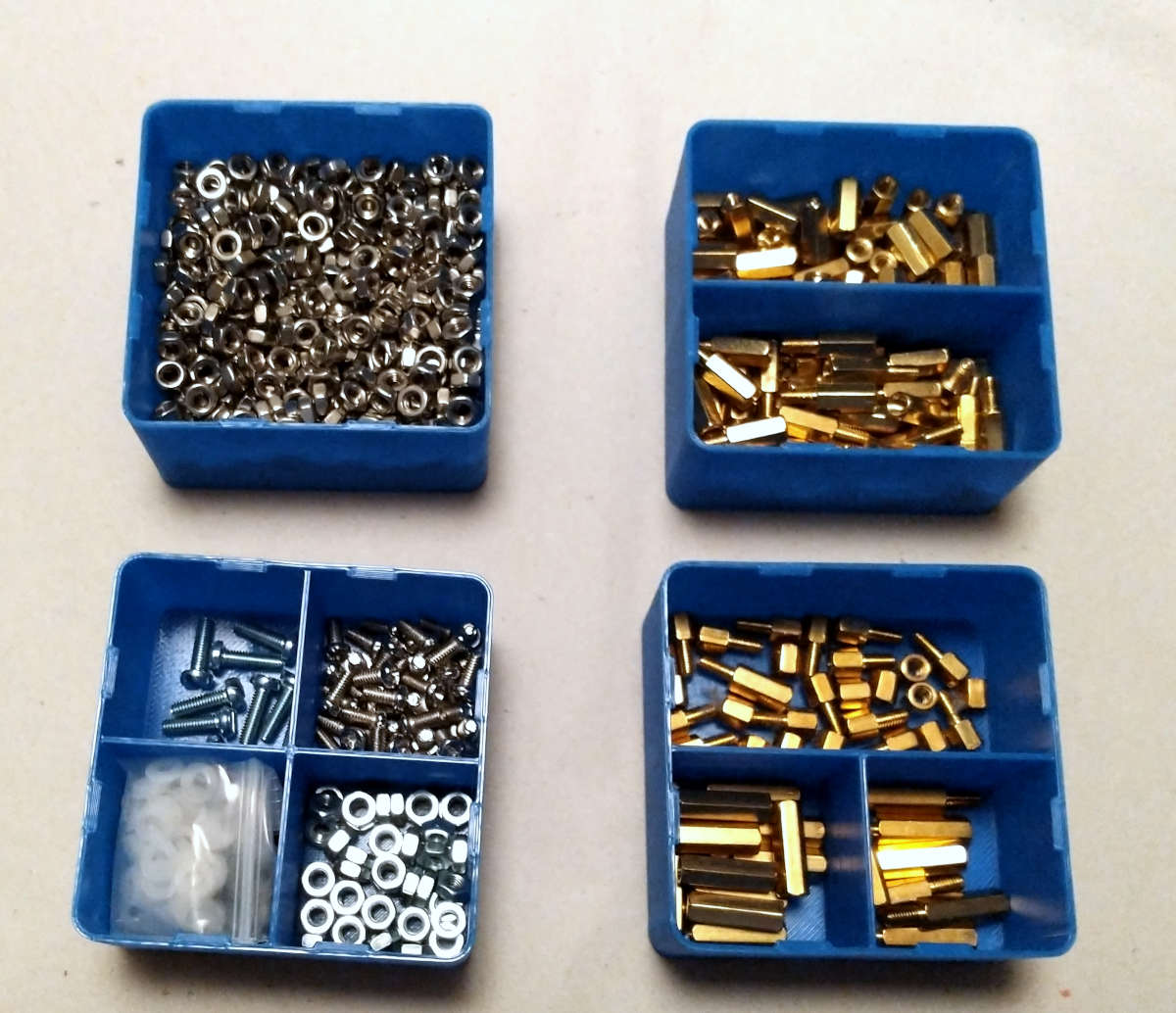 System 58: Static Sorter Inserts, Small Compartmented Boxes with Lid; FreeCAD included