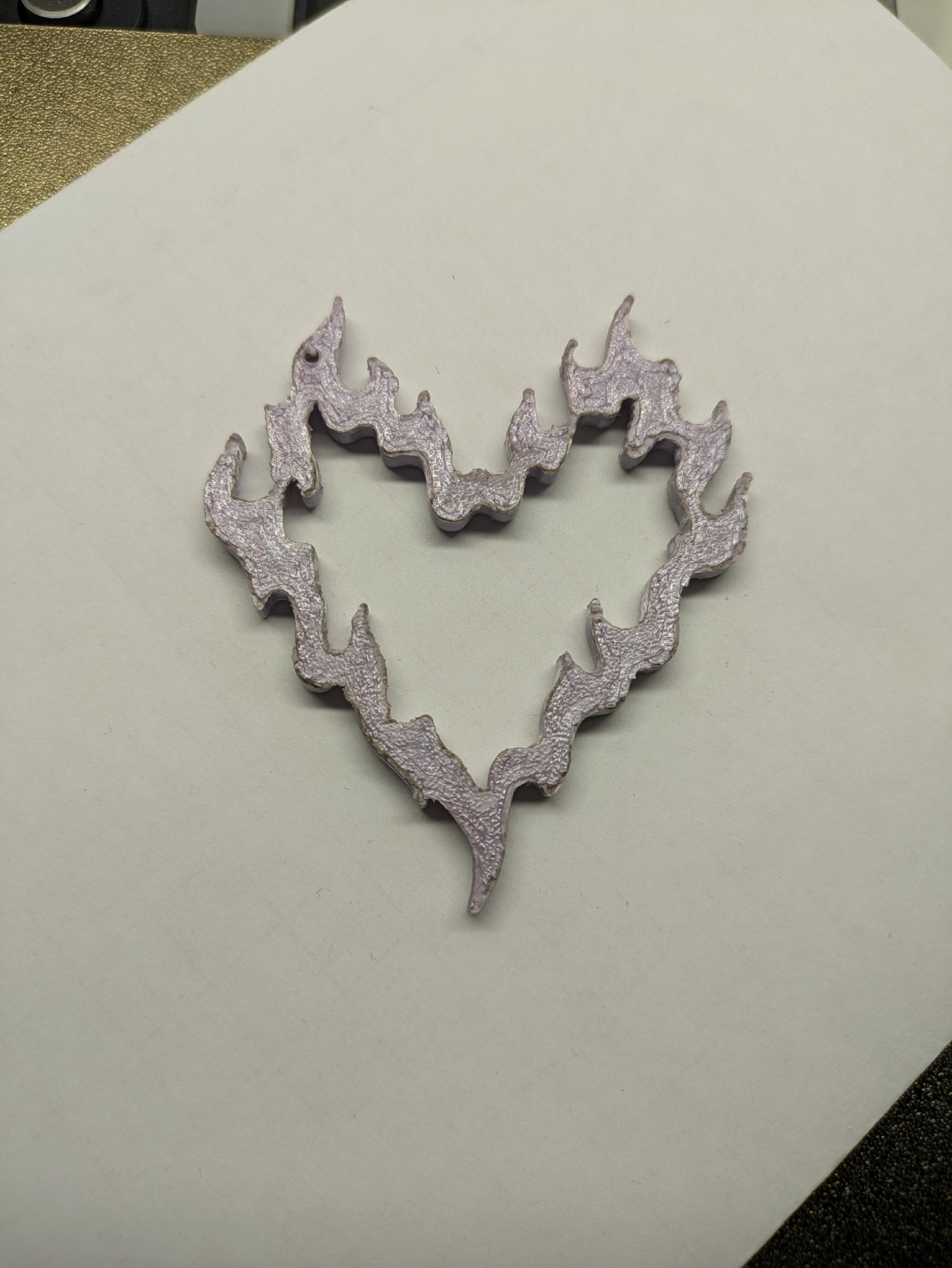 Gothic heart keychain pendant
