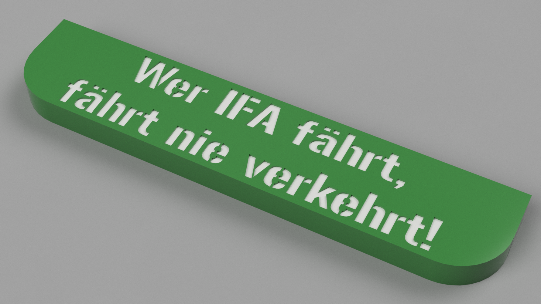 Simson Kennzeichen Werbung "Wer IFA fährt, fährt nie Verkehrt!"