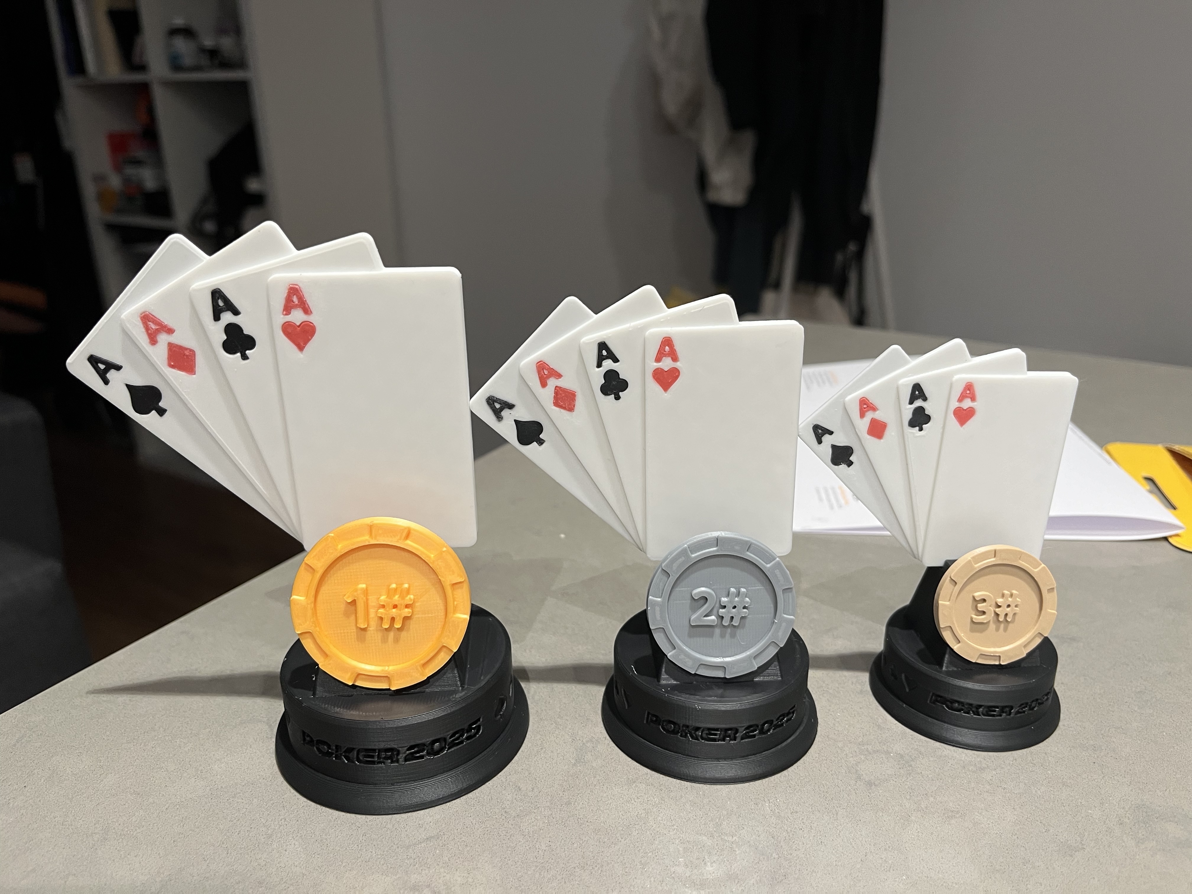 Remix Poker Trophy 1st 2nd 3rd place
