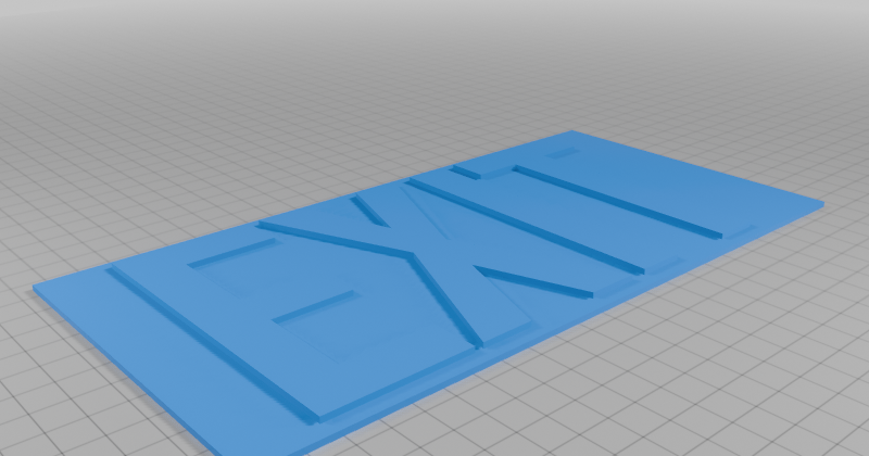 Exit Sign by The3DSignGuy | Download free STL model | Printables.com