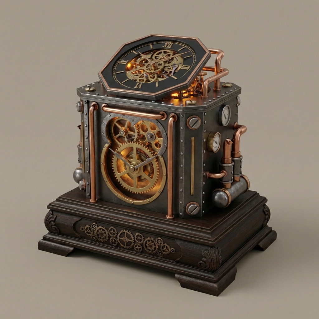 Steam punk mantle clock