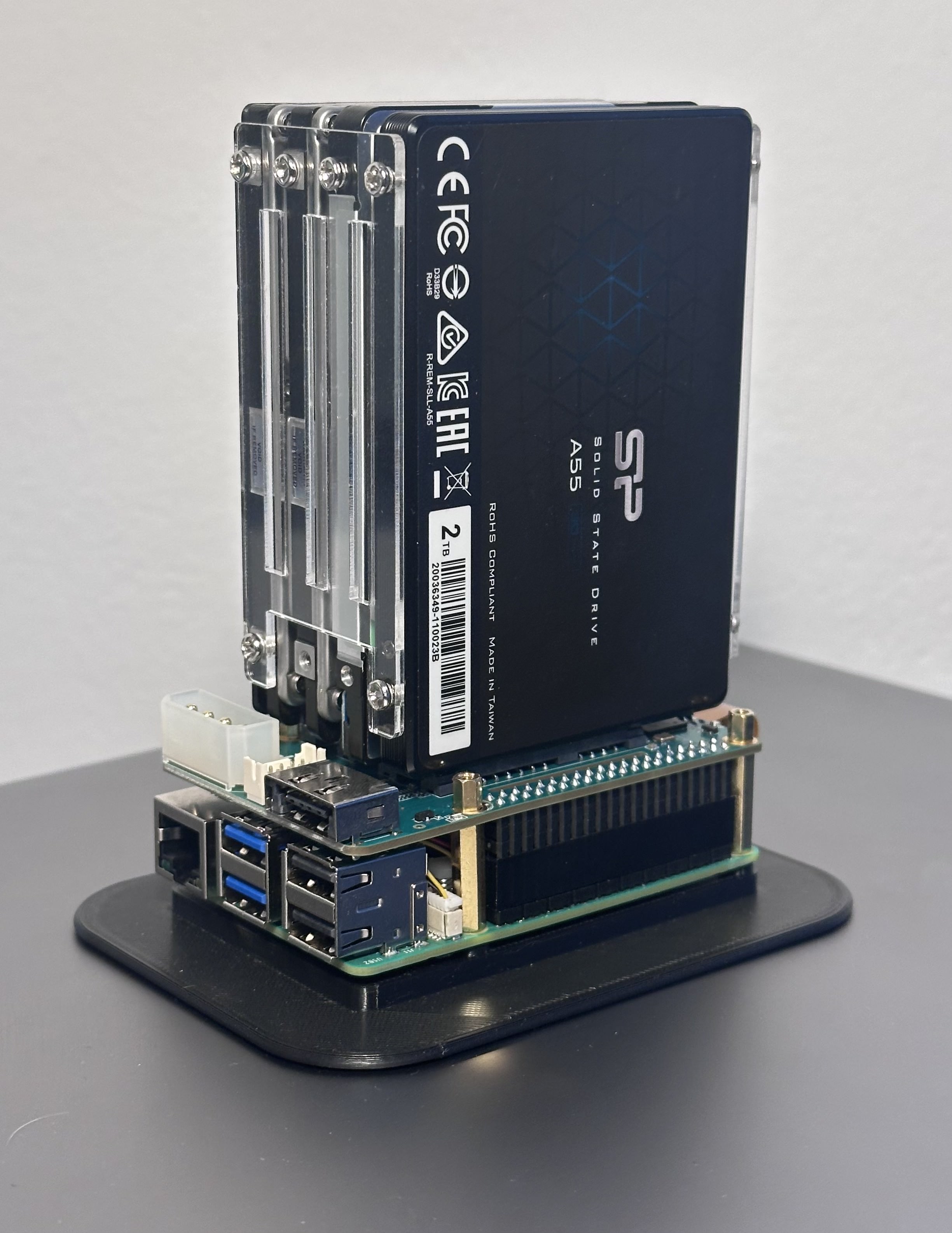 Wide Base for Raspberry Pi Radxa PENTA NAS