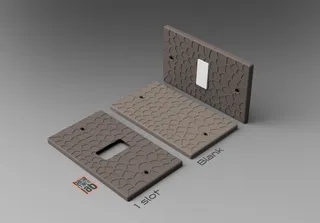 Cover Plate / Electric Wall Frame - Placca Luci Voronoi Design 0/ 1 Slot