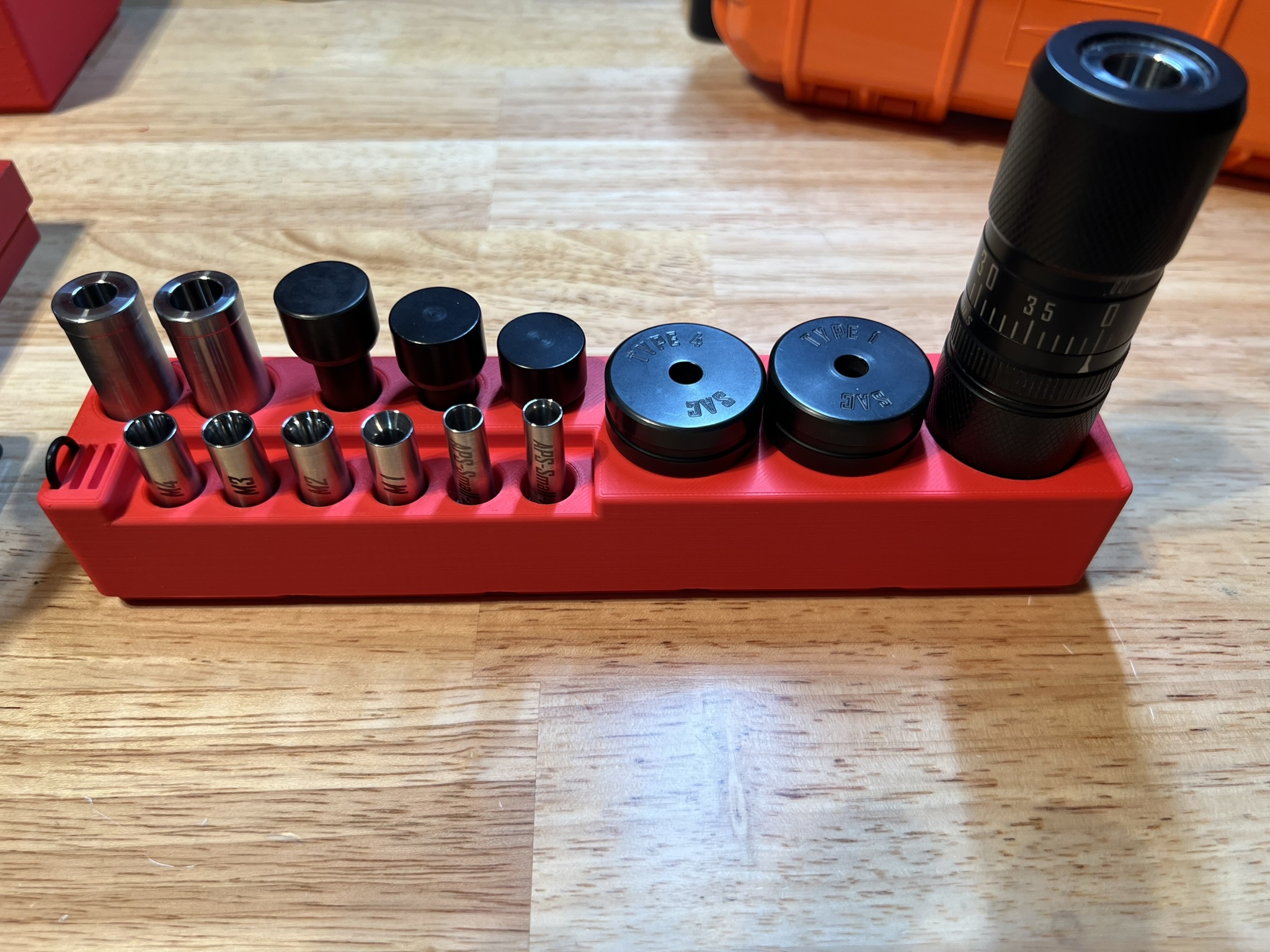 Gridfinity Reloading Tool Holder Block for Short Action Customs Infinity APS Seating Die