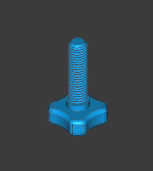 Knob with M8 rod_long