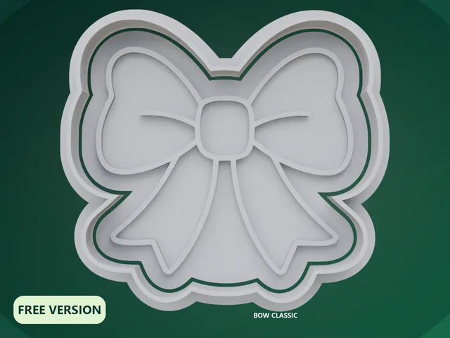 Christmas Bows Cookie Cutter STL – 3D Print Biscuit Mold