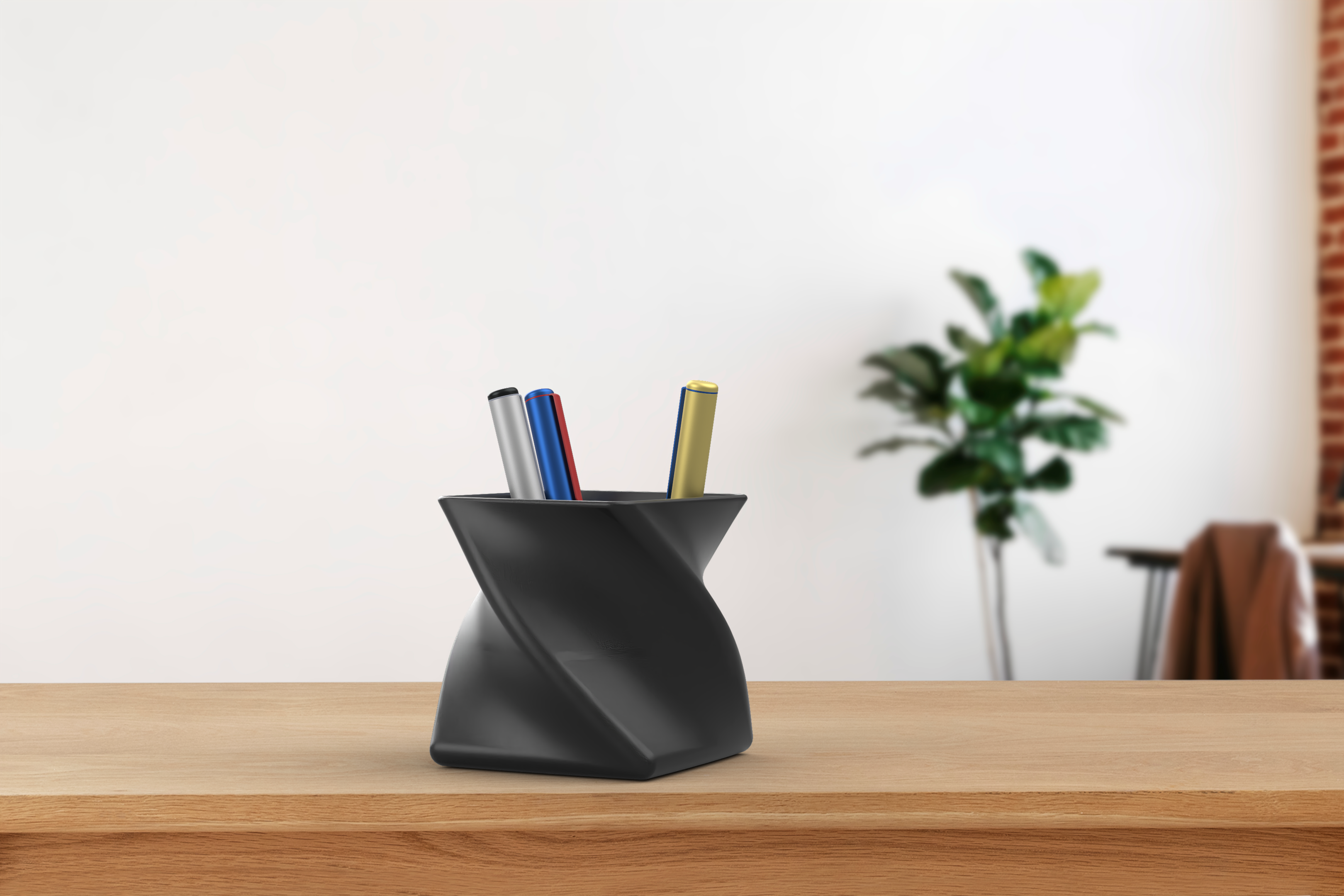 Twisted Desktop Pen Holder