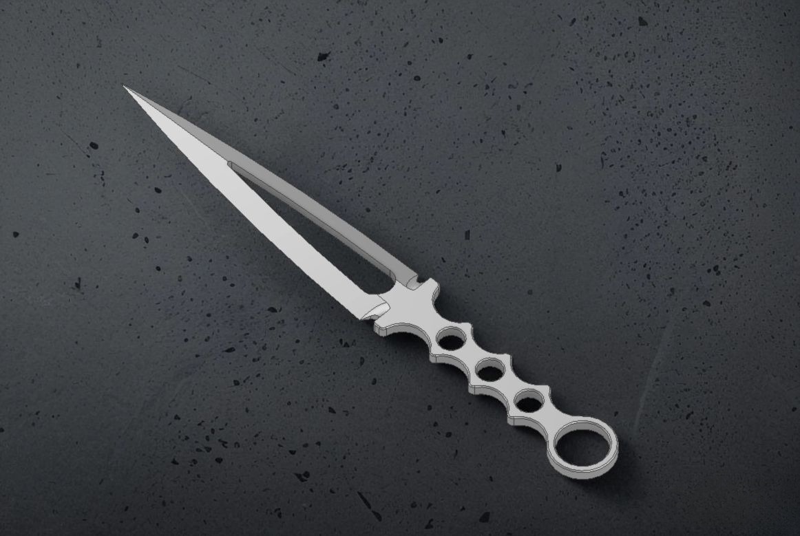 Miniatura 2 do modelo 3D Skeletonized Dagger