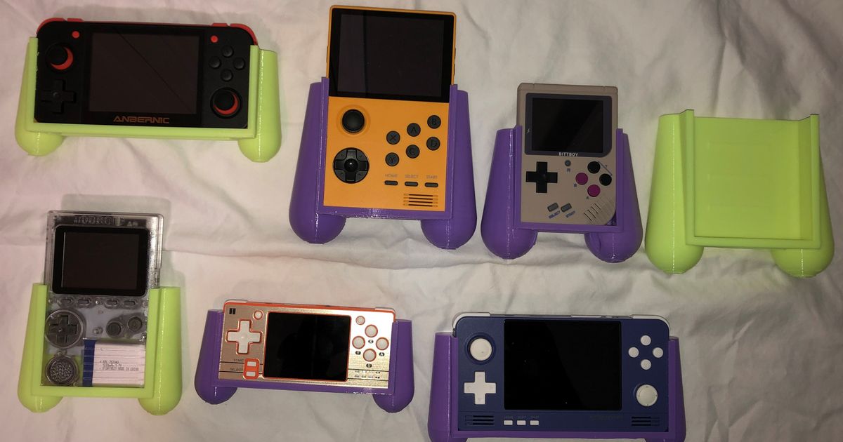 Customizable Handles for Handheld Retro Gaming Systems by BakaMusuko